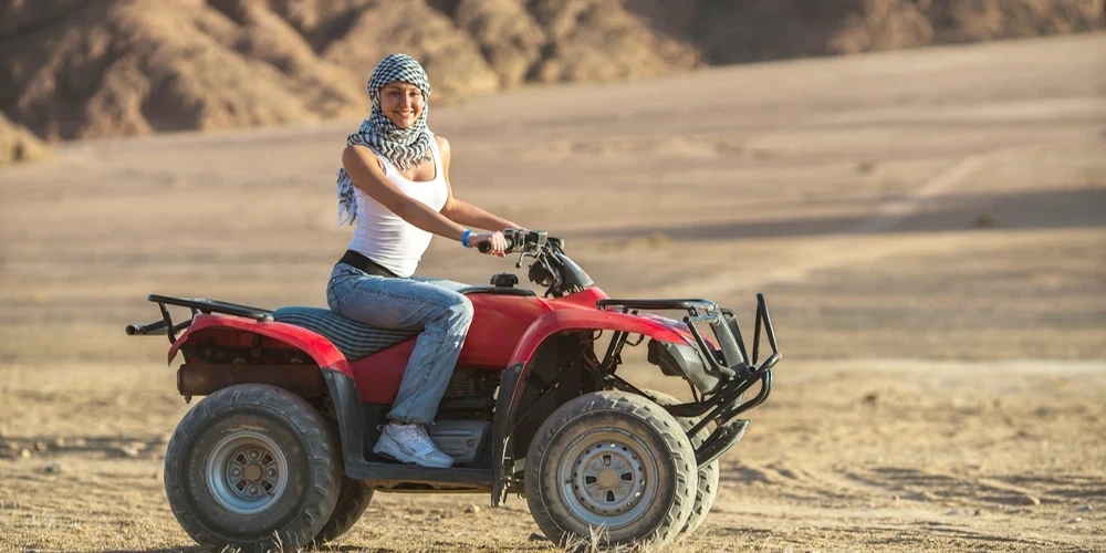 Desert Safari adventure in Egypt with golden sand dunes and breathtaking views