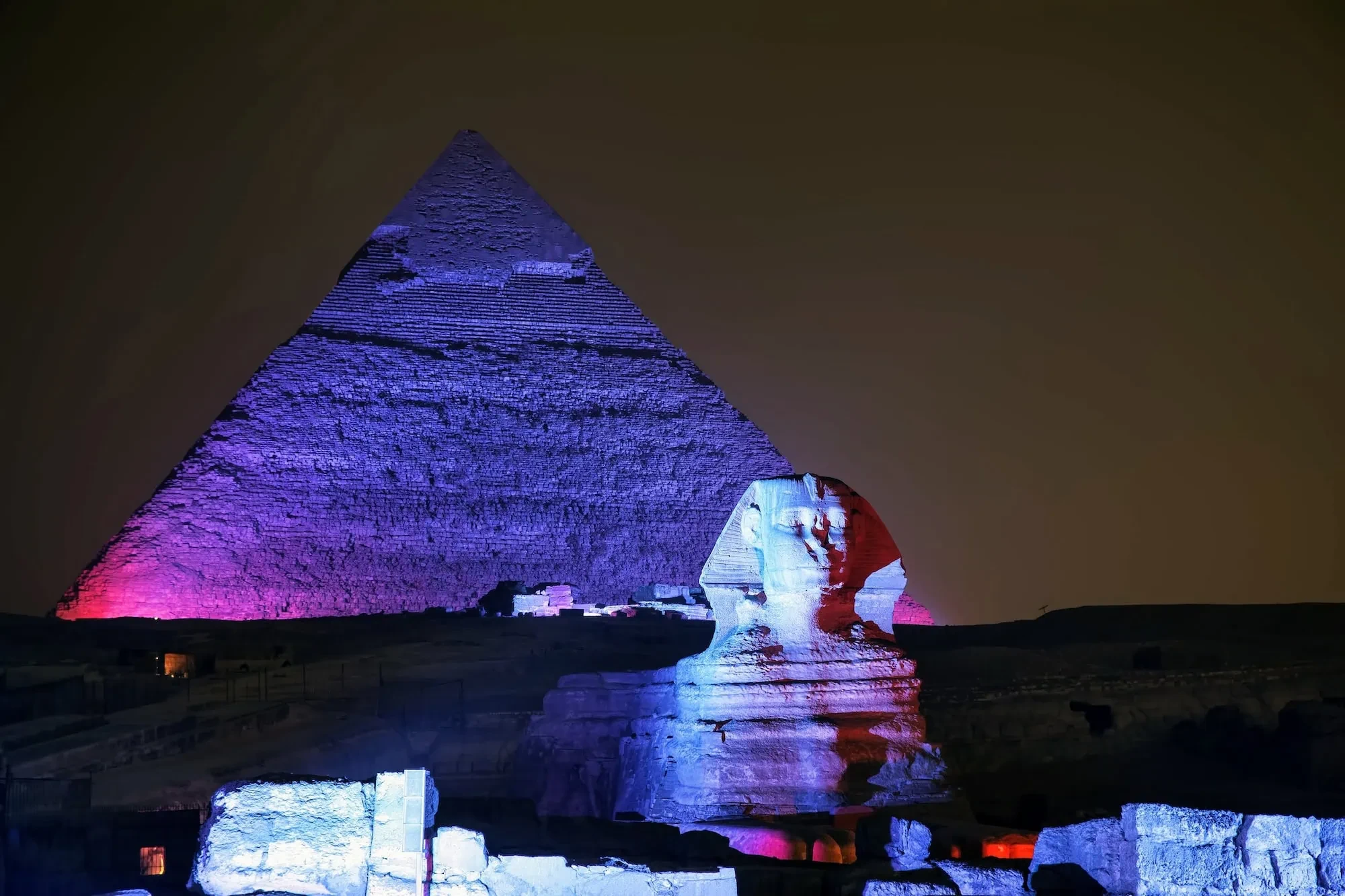 Sound and light show at the pyramids of Giza