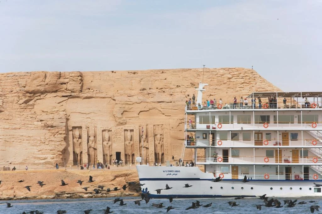 Lake Nasser cruise ship on the calm waters of southern Egypt