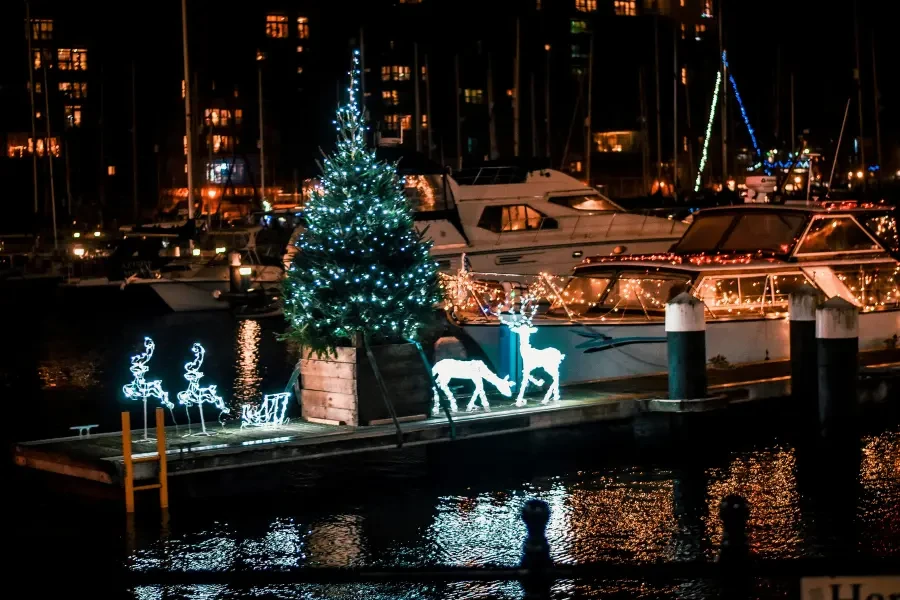 Christmas decorations on Nile cruise